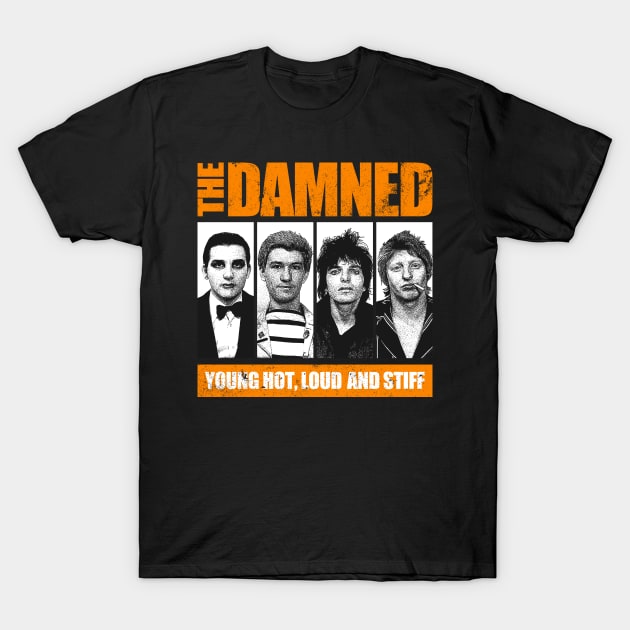 The Damned - 70s Punk Fanmade T-Shirt by fuzzdevil